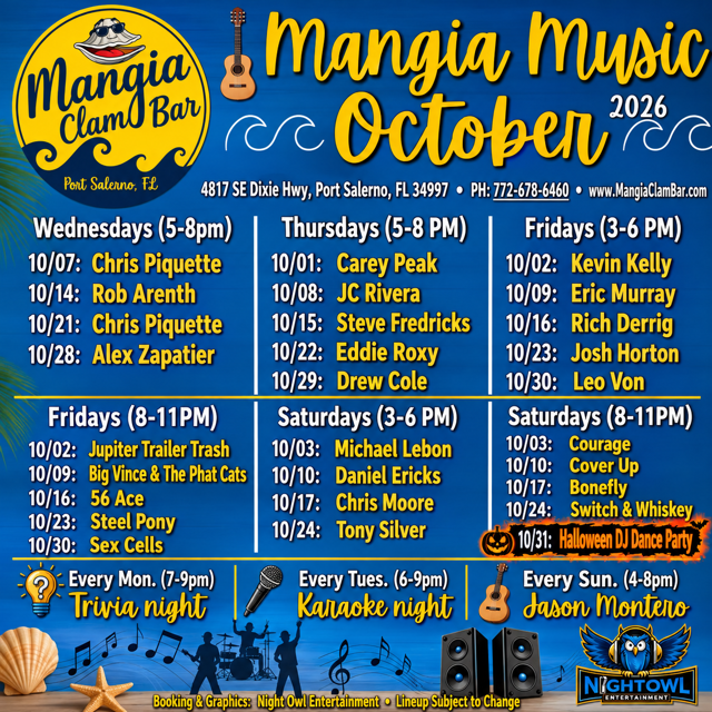 Mangia Music October 2026