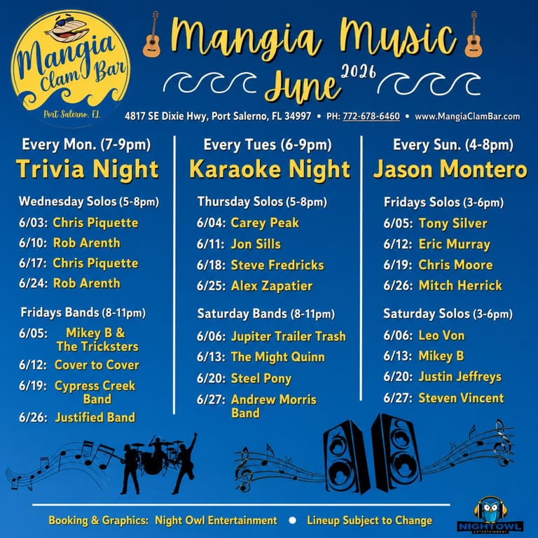  Mangia Music June 2026